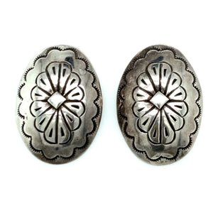 Shube's Manufacturing Sterling Concho Earrings